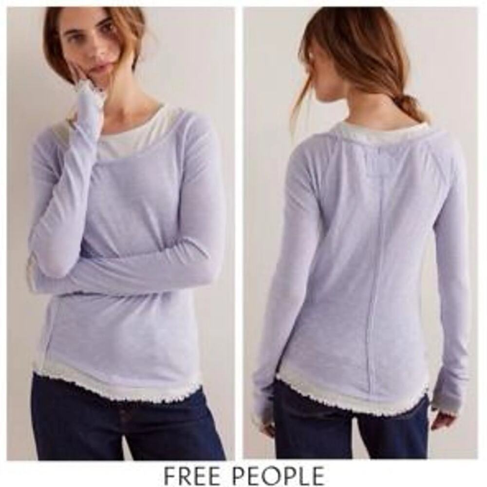 We the Free Color-block Neutral Longsleeve Boho Slouchy Oversized Size Medium
